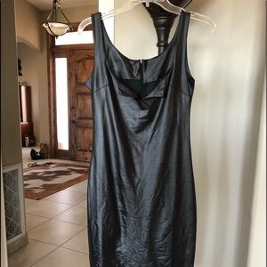 Faux Leather Dress